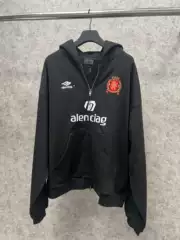 Ins Paris B Home Autumn Manchester United Joint Limited logo Printed Hooded Sweater Family Zipper Cardigan Jacket