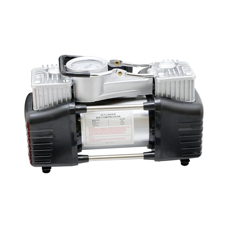 Manufacturers supply car air pump 220V GB plug double cylinder air pump tire metal air pump