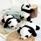 Internet Celebrant Plush Little Panda Doll Boutique Stereo Panda Head Brooch Lying Lying Lying Bear Cat Jewelry Schoolbag Pendant