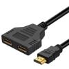 Gold-Plated Interface HDMI One-To-Two Cable 1/2 High-Definition Conversion Cable Hdmi3D Version 1.4 Male to Double Female Converter