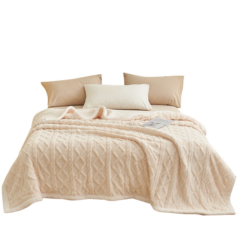 Light Luxury Thickened Blanket Nordic Style Living Room Office Car Cover Leg Shawl Nap Home Student Mattress Floor