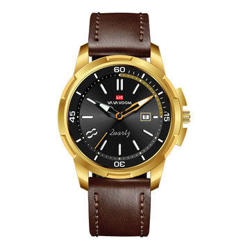 2025 new belt men's European and American business simple calendar quartz waterproof luminous watch large dial