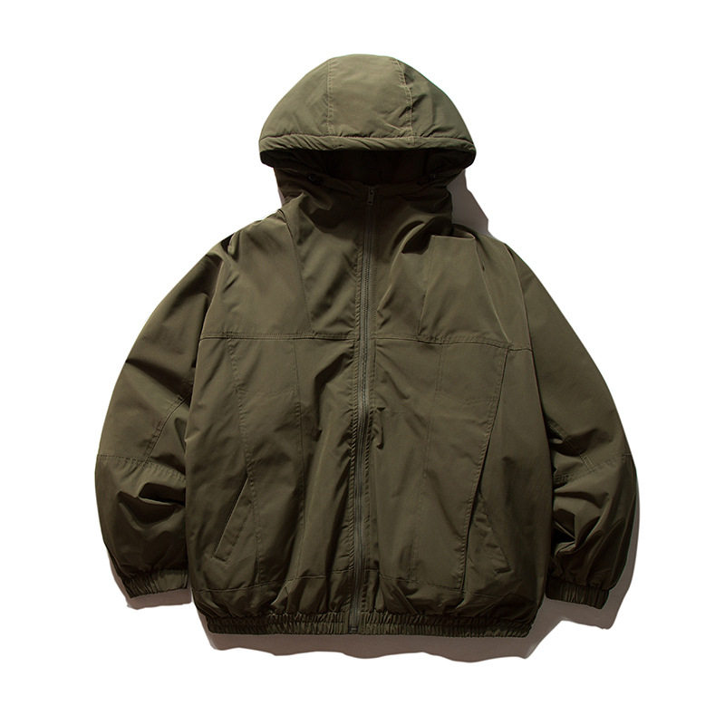 City Fanpin 2024 Winter New Japanese Style Vertical Collar Solid Color Down Jacket Loose Casual Warm Jacket