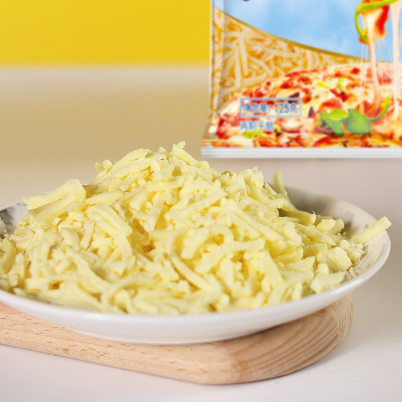 Miaokalanduo massurra cheese shredded 125g pizza brushed cream cheese strips cheese baking raw materials wholesale