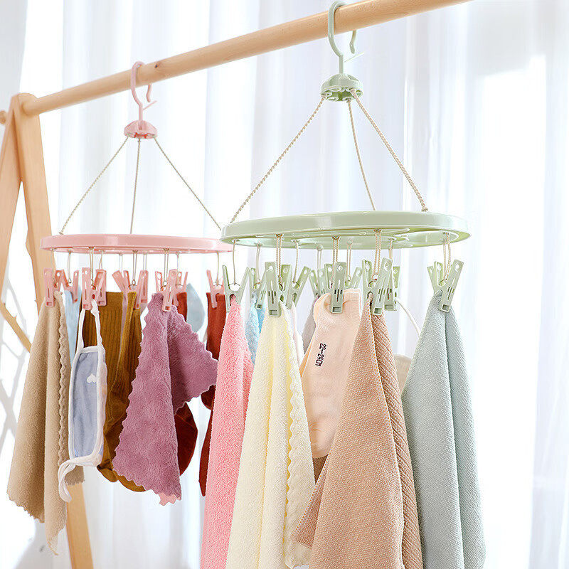 Clothes Drying Rack for Dormitory Use, Student Clothes Hanger, Household Clothes Hanging Rack, Multi-Sock Rack, Drying Clip, Sock Hanger, Children's Clip