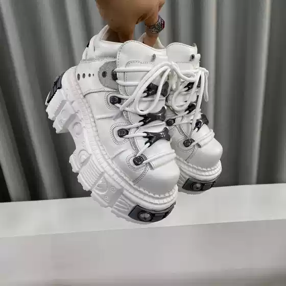Correct Version of the New Product New Rock Spanish Trendy Brand Punk Platform Shoes Tank Mecha Hardcore Metal Parts Boots