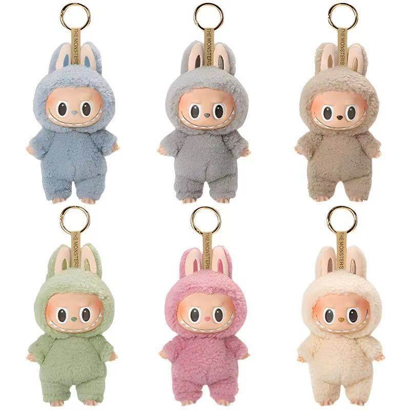 Labubu Plush Doll High-Quality Labubu Sitting Party Pendant High-Quality First and Second Generation Vinyl Doll