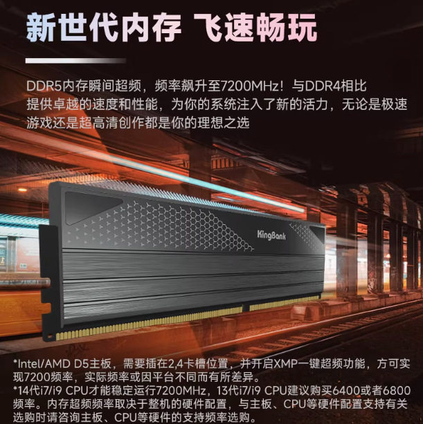 Панель памяти Jinbaida DDR5 для настольных пк RGB 16G/32G/64G/6000/6400/6800/ 7200XMP