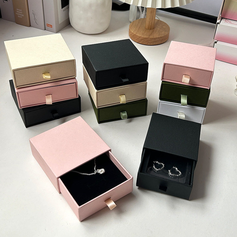 Wenwan Bracelet Jewelry Packaging Box Customized High-End Pull-Out Display Jewelry Crystal Bodhi Jewelry Packaging Gift Box