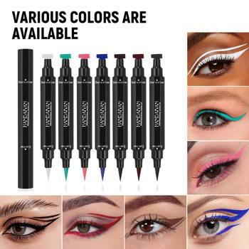 Cross-border eyeliner seal double-headed color eyeliner pen waterproof quick-drying non-blooming handaiyan European and American makeup