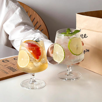 Ins Style Diamond Short Foot Glass Drink Cup High Beauty Value Cocktail Cup Cold Coffee Cup Soda Bubble Cup