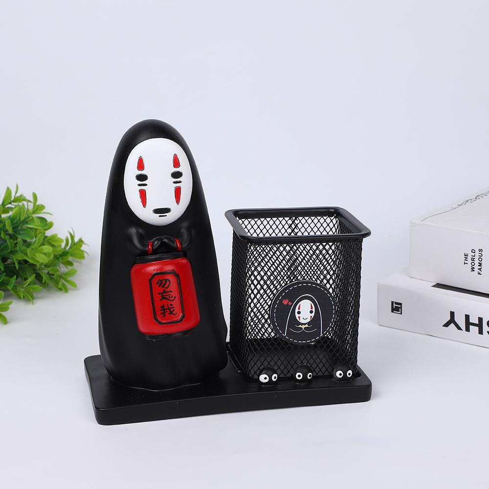 顔のないメンズスクエアペンホルダー、ナイトライト付き(ワスレナグサ)