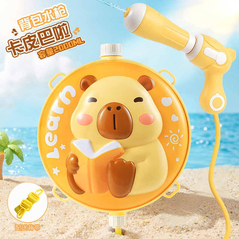儿童背包水枪玩具夏天新款抽拉式呲水枪沙滩打水仗戏水玩具喷水枪