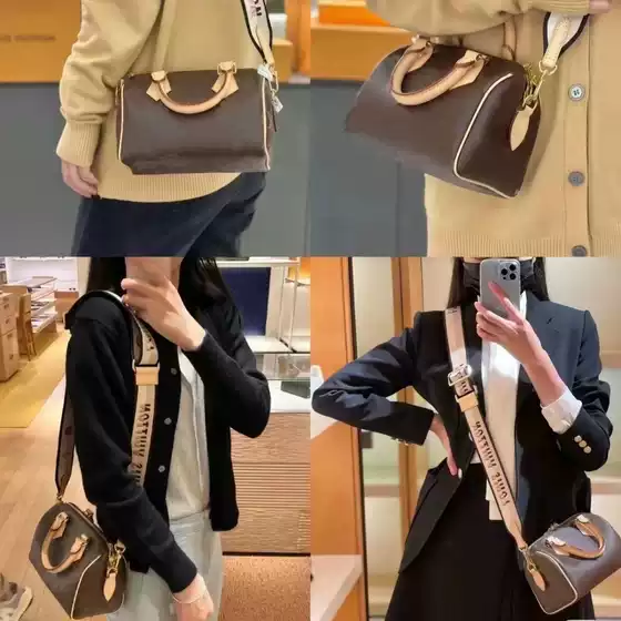 2025 New Arrival Printed Handbag Boston Korean Style Fashionable All-Match Crossbody Bag All-Match Fashionable Brand Pillow Bag
