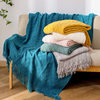 Nordic cream style sofa blanket living room air conditioning blanket knitted blanket office Cape shawl blanket sofa blanket