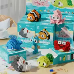 【Wholesale Dropshipping】Ocean Small Creatures Series Educational Building Block Toys Micro Particles Cross-Border Animals
