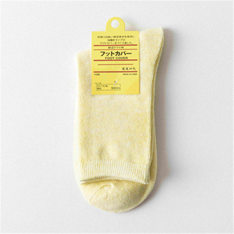 一件代发糖果色女士棉袜纯色棉高腰中筒女士棉袜子秋冬款礼品袜子