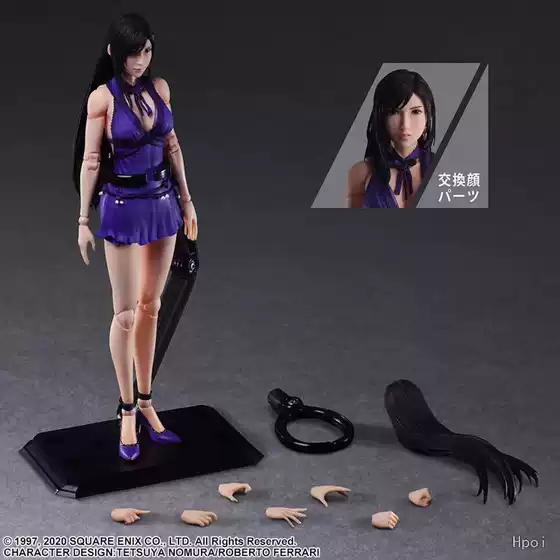 Genuine skwell Pa modified Final Fantasy FF7 remade Tifa dress cheongsam version movable doll model