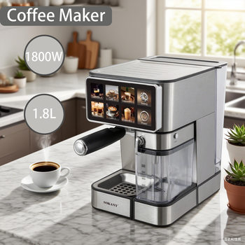 Cross-Border European Standard Semi-Automatic Espresso Machine Pump-Type High-Temperature Extraction Milk Frother Coffee Brewer