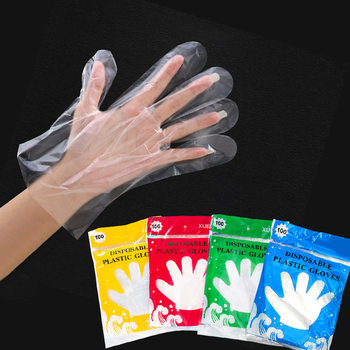 Housework Cleaning Gloves, Hair Salon Hair Dyeing Disposable Gloves, Plastic Film Transparent Gloves, Popular Manufacturers Wholesale
