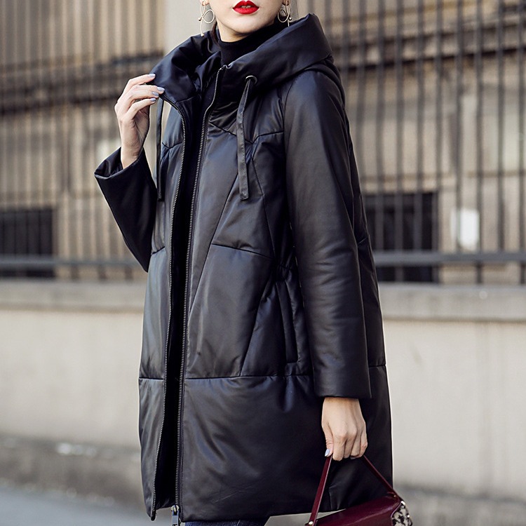 Áo Khoác Nữ Chất Liệu Da Bò Dày Ấm Hàng Mùa Xuân Thu Đông
