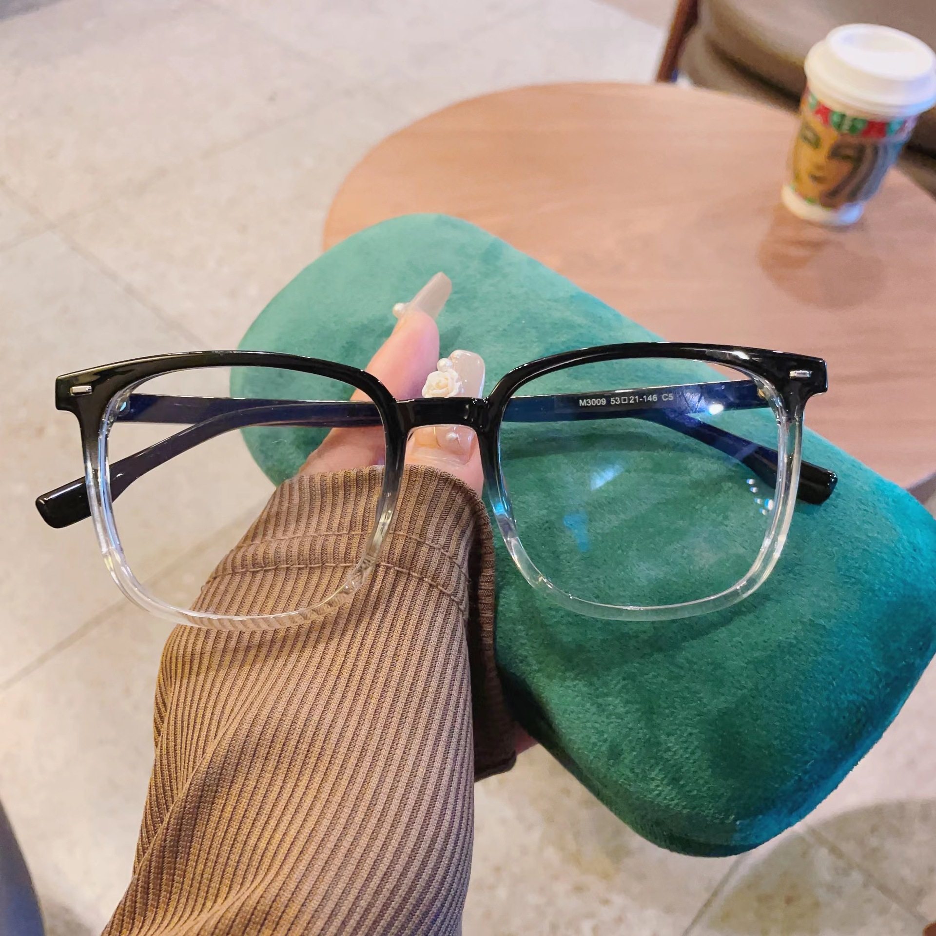 M3009Tr Blue Light Glasses Frame Men's and Women's Square Frames Ultra-Light Students Can Be Equipped with Myopia Optical Frames to Prevent Blue Light