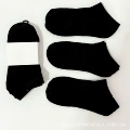 Thin boat socks black {3 pairs}