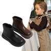 Girls' Leather Boots 2025 New Spring and Autumn Little Princess Lightweight Soft-Soled Boots Baby Lightweight Boys' Single Boots Winter Fleece-Lined