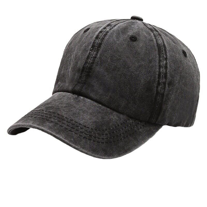 跨境专供棒球帽定印制logo纯棉水洗鸭舌帽团建户外活动广告帽刺绣