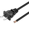 Pure Copper 18Awg Power Cord Spt-2 Certified American Standard Two-Core Bare Wire Tail Single-Head American Standard Cable with Plug