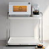 Double-layer Kitchen Microwave Oven Storage Rack Kitchen Countertop Multi-functional Pull-out Rice Cooker Oven Storage Rack