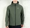 Military green hooded top