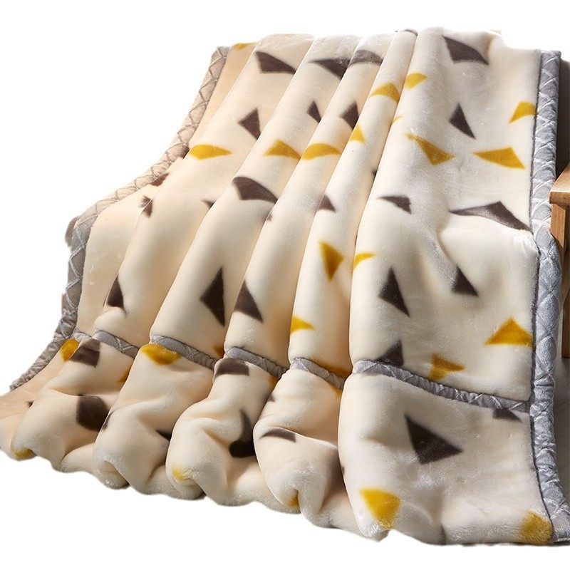 Thickened Raschel Blanket Winter Warm Wedding Blanket Double-sided Fleece Office Nap Blanket Double-layer Blanket Gift Blanket