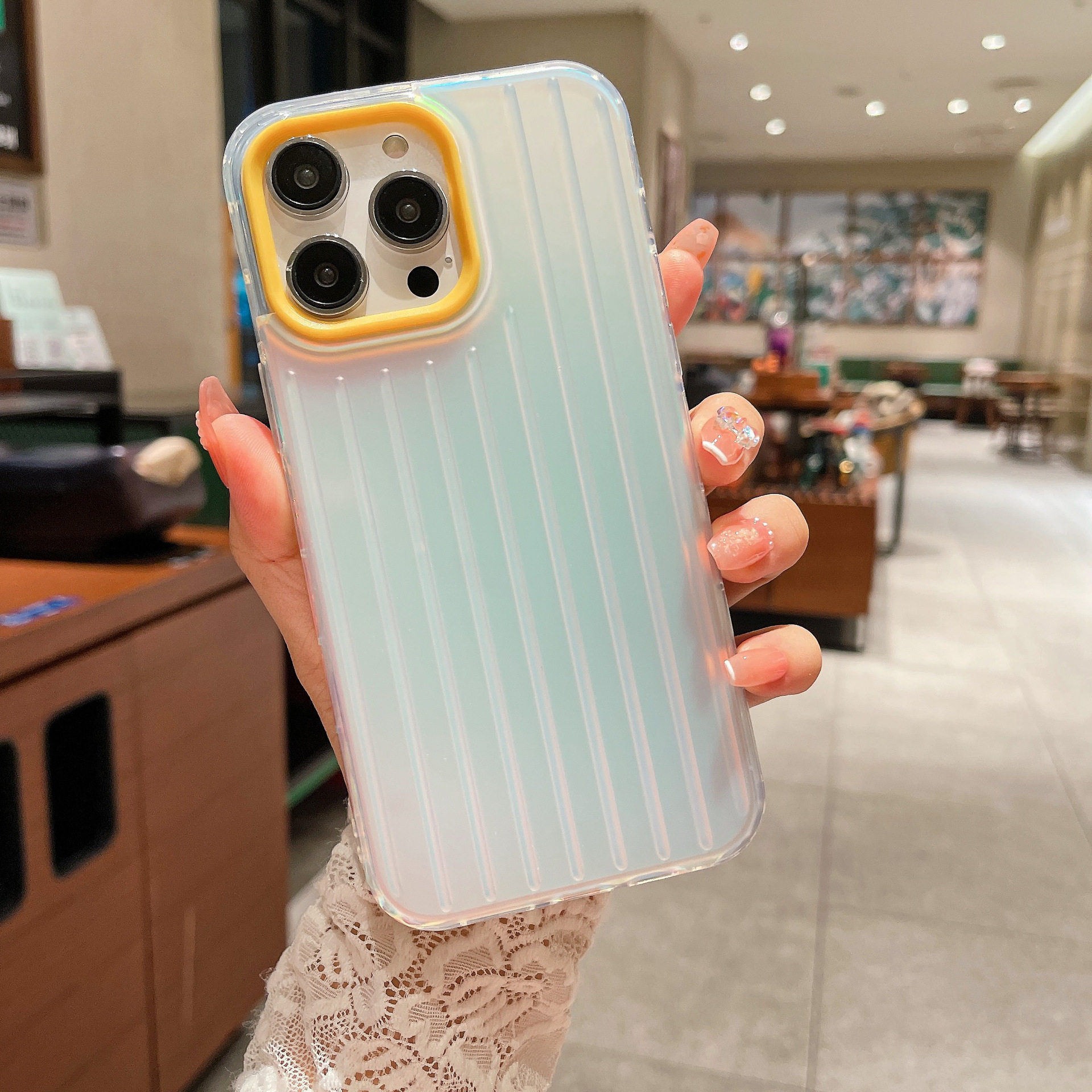 Original Imd Metal Suitcase-Style Phone Case Suitable for iPhone 17, Apple 15, Colorful Gradient 13/11 Protective Cover