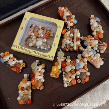 Natural Conch Shell Marine Cultural and Creative Tourism Souvenir Shell Flower Hairpin Crafts Shell Hairpin