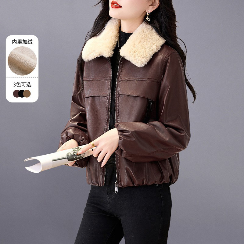 (Mới) Mã L1520 Giá 2120K: Áo Da Nữ Hatde Hàng Mùa Xuân Thu Đông Phục Cổ Cổ Điển Dày Ấm Thời Trang Nữ Chất Liệu G05 Sản Phẩm Mới, (Miễn Phí Vận Chuyển Toàn Quốc).