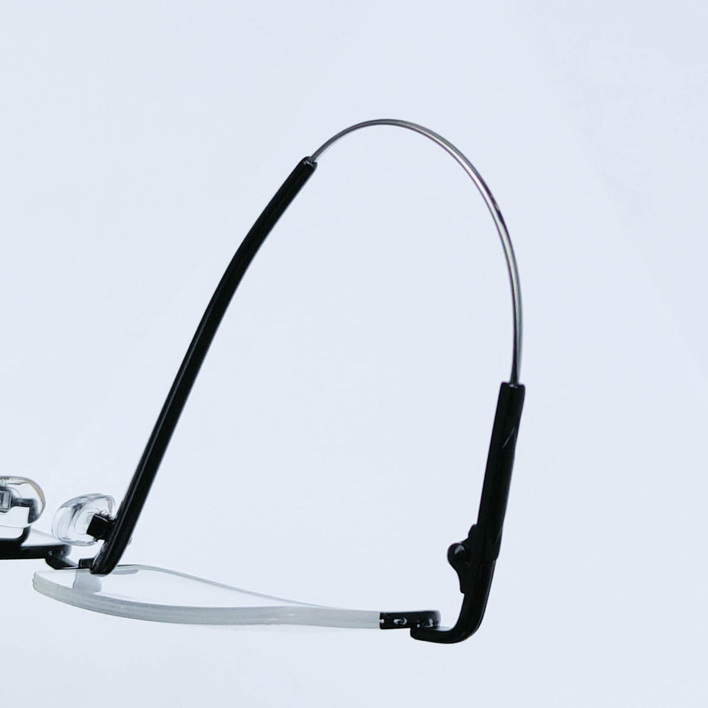 Glasses shop fast selling memory alloy business glasses frame wholesale square comfortable men's half frame brushed myopia frame