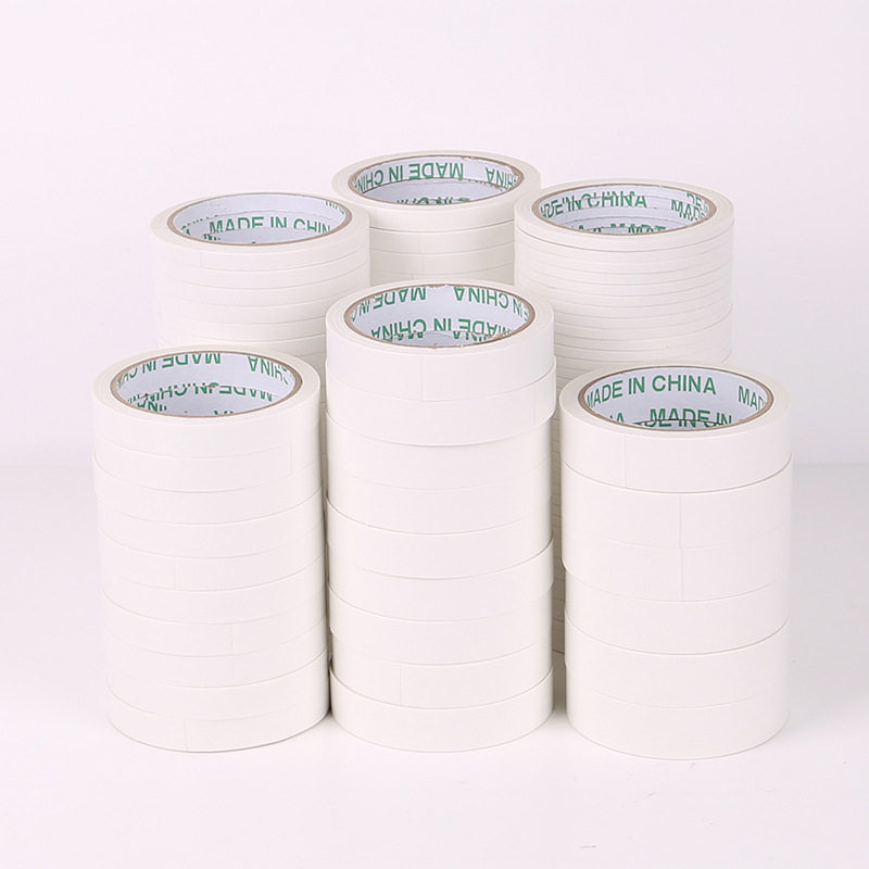 Double-sided tape paper strong adhesive seamless ultra-thin packaging sealing hand tear 12 meters office stationery two-sided tape