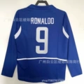 2002 brazil away long sleeve custom #9 jersey