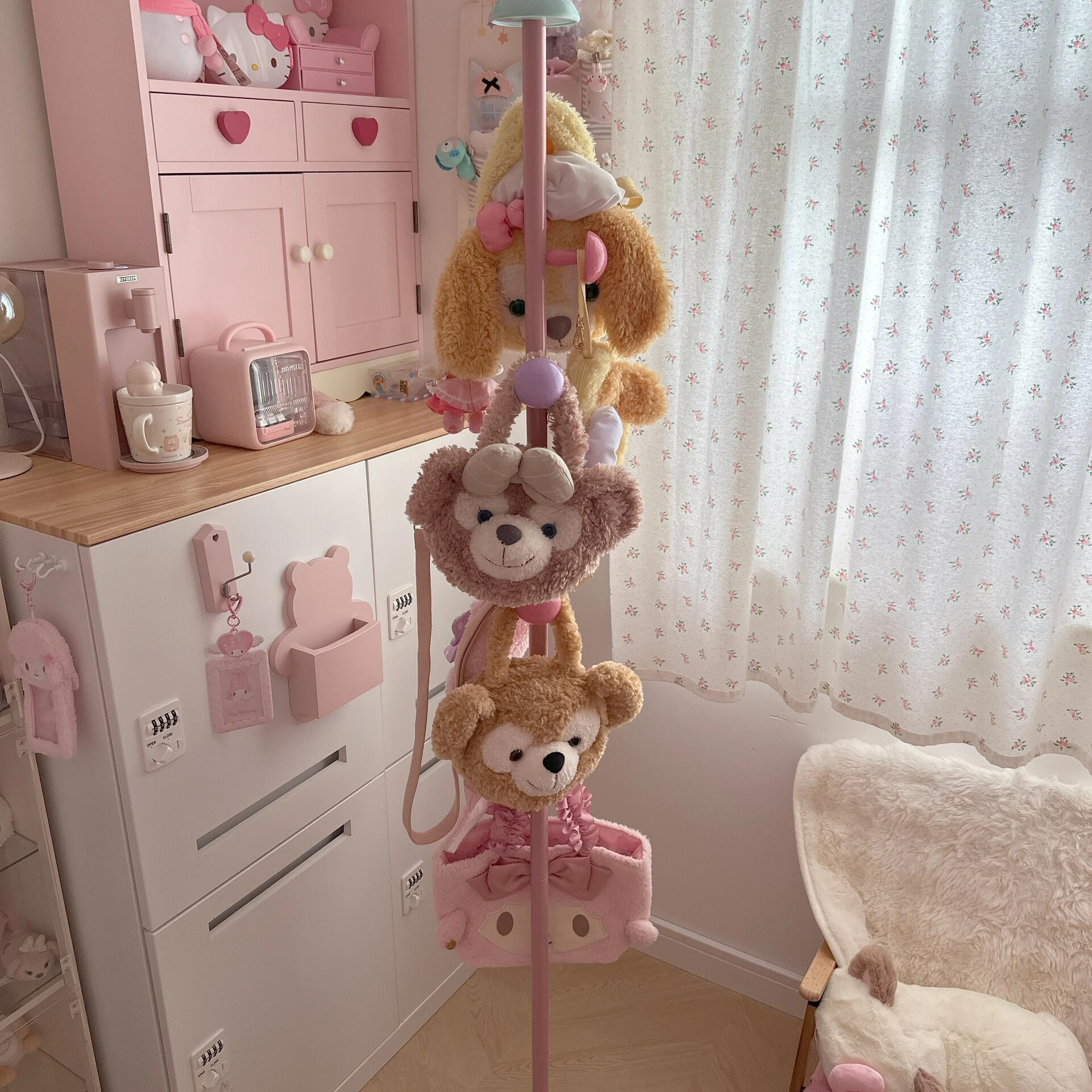 Mushroom Coat Rack Colorful Dopamine Clothes Hanger Mushroom Living Room Floor-Standing Coat Rack Children's Room Cute Coat Rack