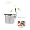 Small Milk Pot Outdoor Mountain Camping Portable Barbecue Boiling Water Tea Coffee Single Pot Self-Driving Folding Pot