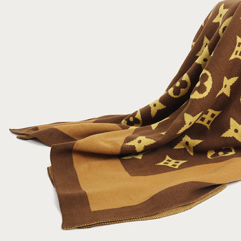 Luxury Printed Blanket Travel Blanket Lv Brand Knitted Sofa Blanket Woven Striped Thickened Light Luxury Style