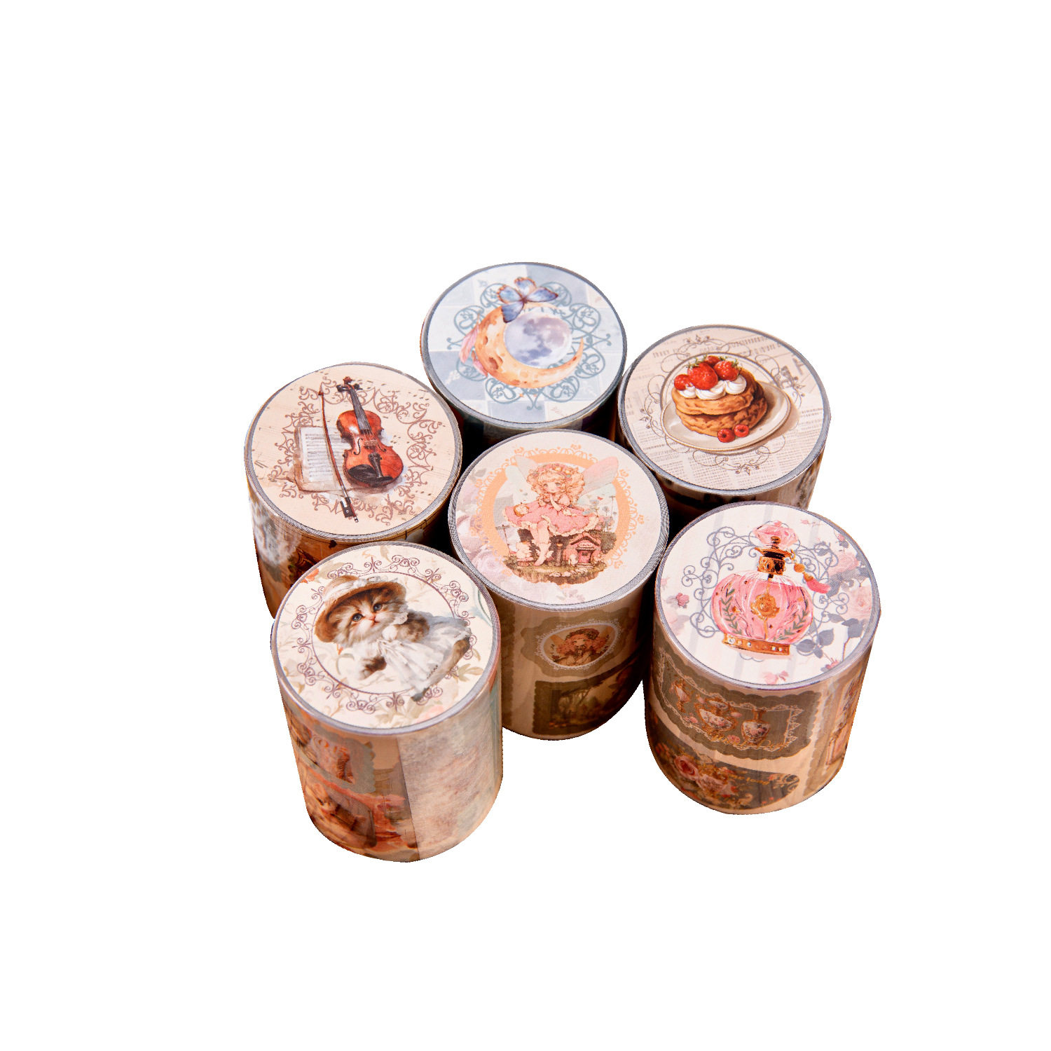 Dark Phantom of the Opera Die-cutting Tape Time Book Jane Series Retro Bronzing Hand Account Decoration Material Cycle Post 6