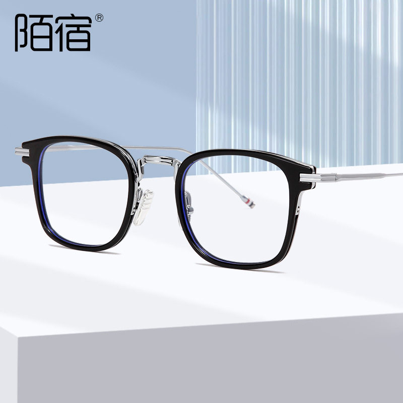 P818TB New Fashion Personalized Trendy Glasses Frame with Myopia high quality Anti-Blue Ray Crowe Sword Frame