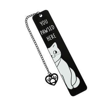 Creative text bookmark funny cat text bookmark stainless steel bookmark book page folder wholesale