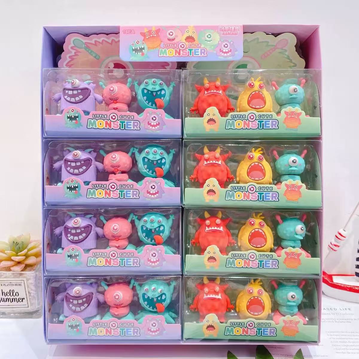 ハロウィン リトルモンスター消しゴム 3個パック