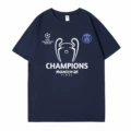 05-25 PSG Champions League Trophy Double Logo White on Navy