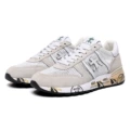 White and gray mesh (half a size too small, one size larger for wider feet)
