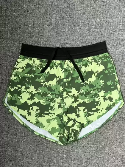 Sports Shorts Double-Layer Woven Quick-Drying Camouflage Fitness Sports Casual Three-Quarter Pants for Men