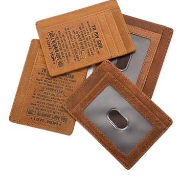 Foreign Trade New Product Genuine Leather Rfid Anti-Magnetic Body Card Holder Cross-Border Crazy Horse Leather Casual Card Holder Multi-Card Slot Ultra-Thin Card Holder